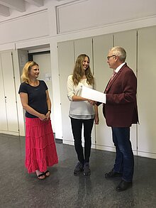 Verabschiedung der FSJlerin Frau Kiesel