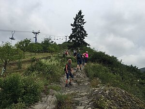 Aufstieg zum Klettersteig