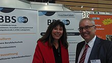 Frau Steinruck und Herr Krammes am Messestand