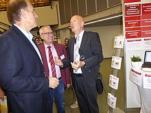 Herr Stutzmann, Herr Krammes und Herr Wahl im Gespräch