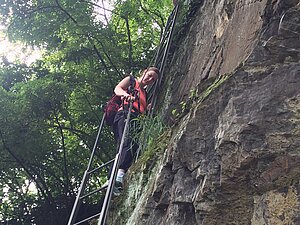 auf dem Klettersteig
