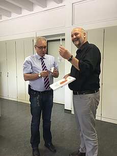 Besuch Herr Bernhard, Gebäudemanagement